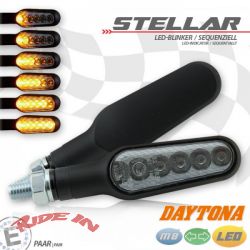 DAYTONA LED-Blinker STELLAR, sequenziell, Alu, schwarz, getönt